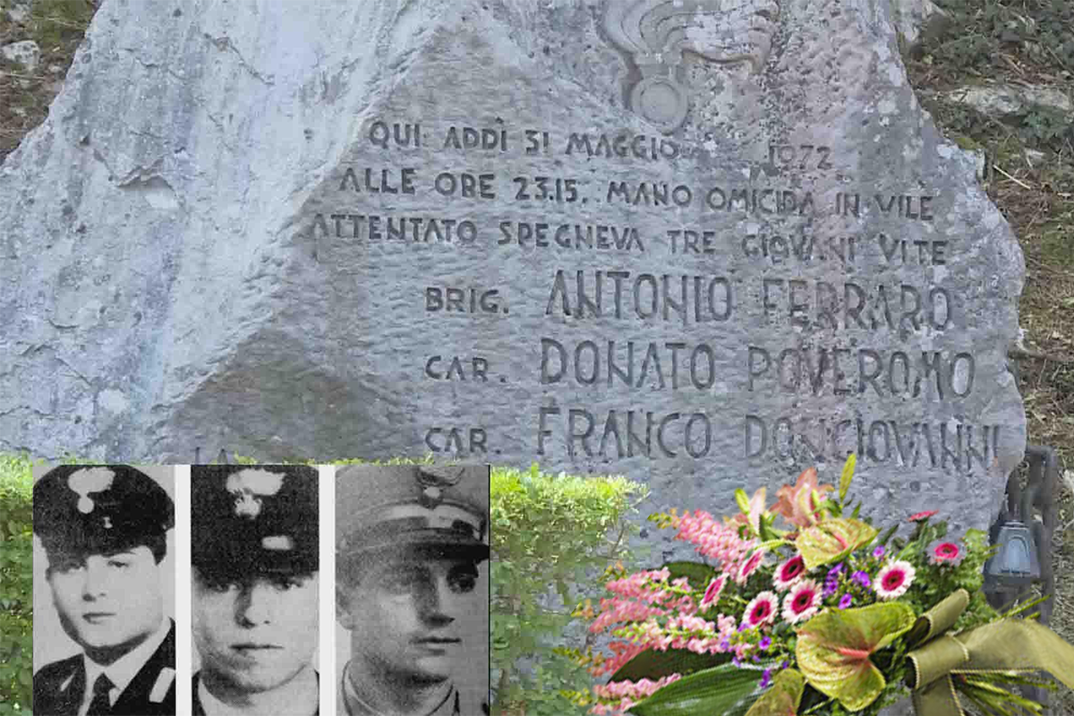 STRAGE DI PETEANO, L'OMAGGIO DEL SAP ALLE VITTIME SUL LUOGO DEL BARBARO